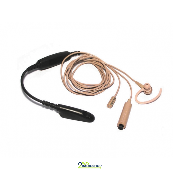 Motorola - 3 Wire Earpiece with Microphone and PTT separated (Beige)