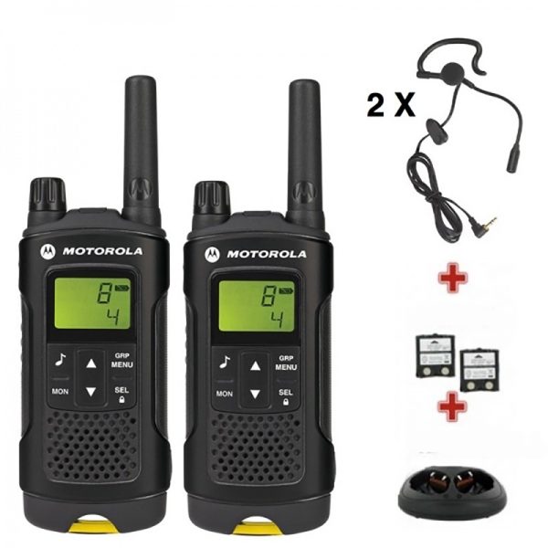 Motorola  XT180 UK 2 Way Radios  (Twin Pack) Complete with 2 Earpieces